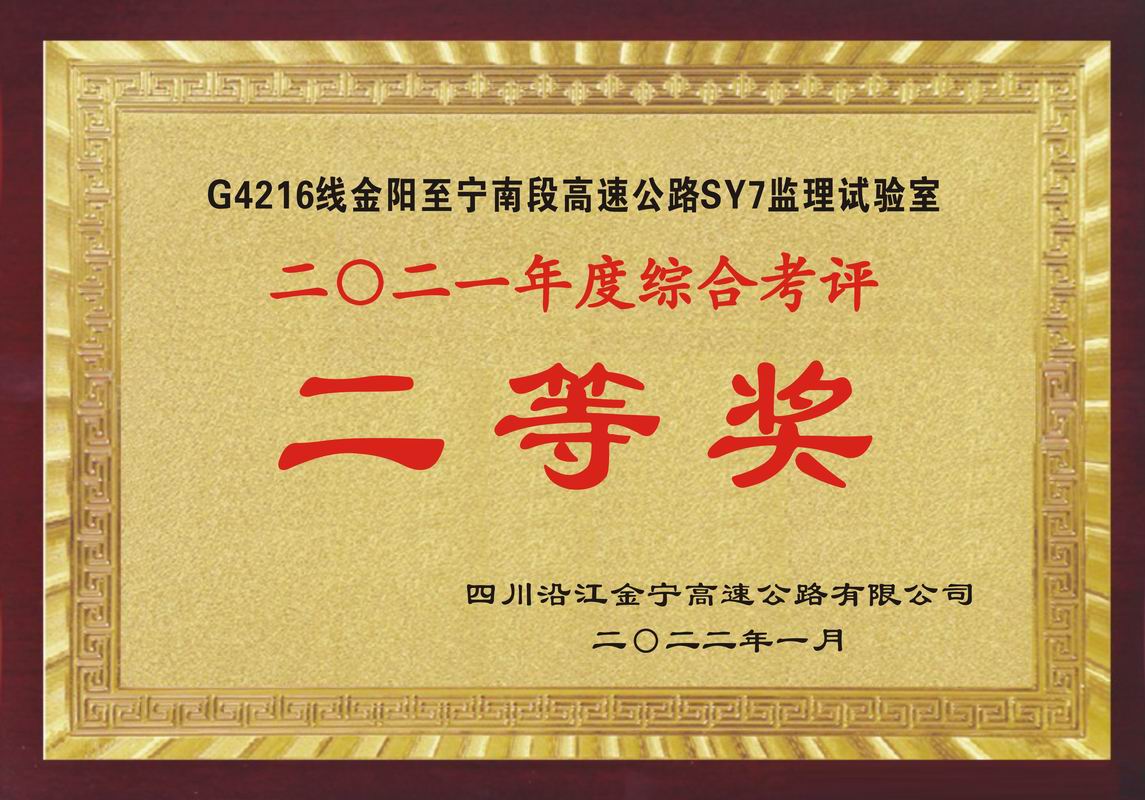 2022年沿江7標綜合評比二等獎